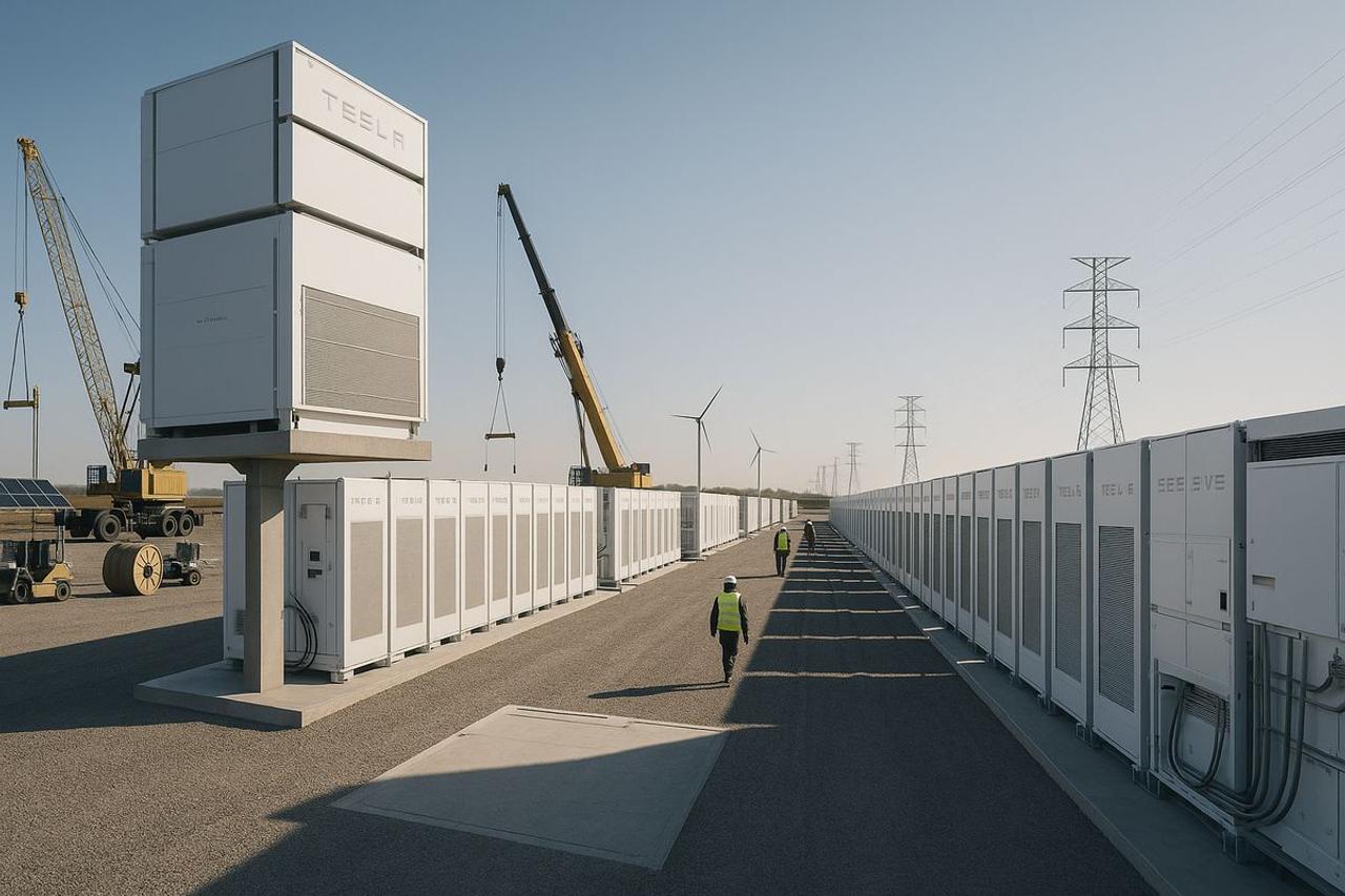 Новый Megablock от Tesla позволяет развернуть хранилище на 1 ГВт·ч всего за 20 дней 