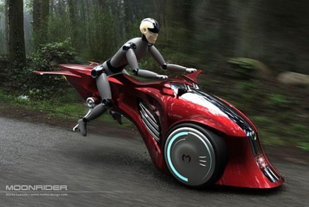 Гибридный мотоцикл с реактивным двигателем способен «парить над дорогой»