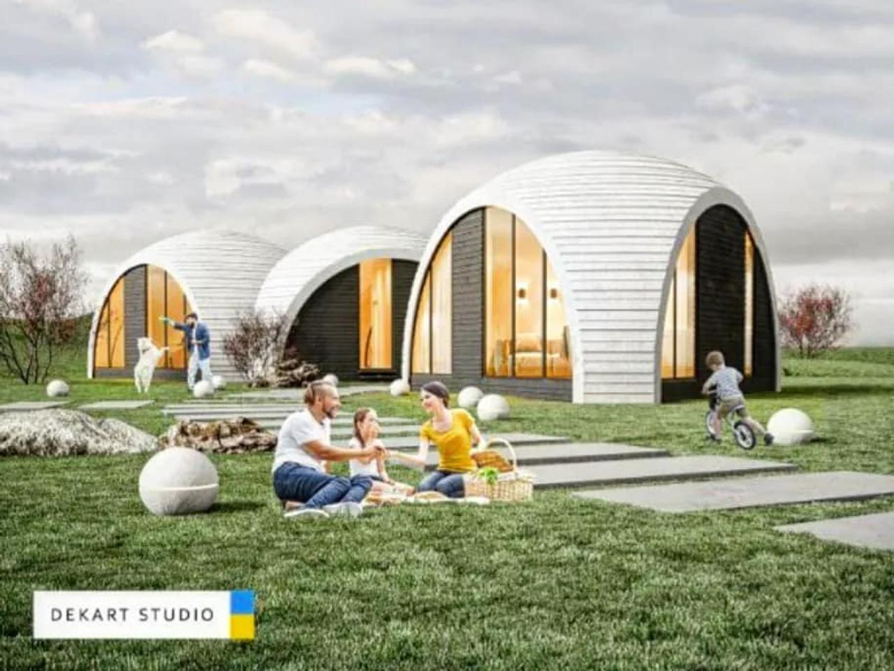 Украинские архитекторы представили концепт быстровозводимого модульного жилья для пострадавших от военных действий