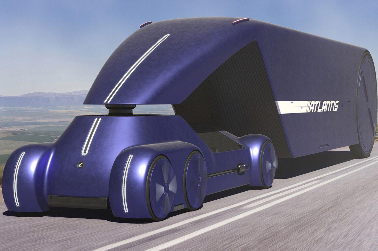 Автономный электрический грузовик 5-го уровня - так может выглядеть транспорт будущего