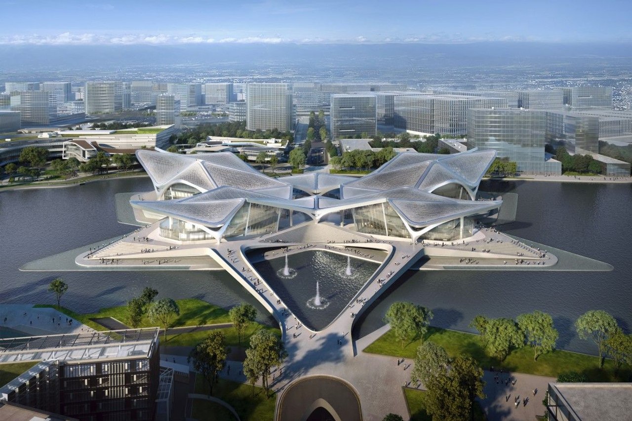 В Китае строят футуристический Центр искусств, вдохновленный полетом птиц
