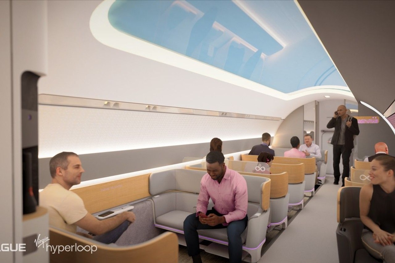 Virgin Hyperloop показал новый дизайн салона и удобства для пассажиров