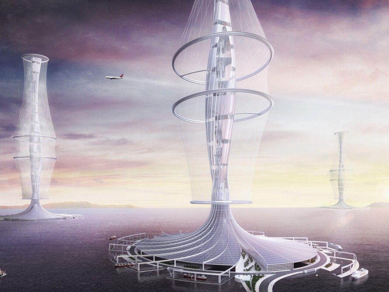 Конкурс футуристических небоскребов дает волю воображению дизайнеров
