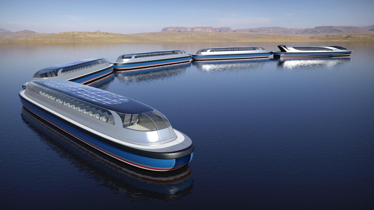 Судно для пассажирских перевозок SeaJet, сможет работать в сцепке с другими судами как вагоны поезда