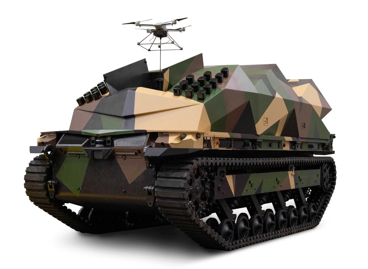 General Dynamics представила автономных боевых роботов: для запуска «дронов-камикадзе» и с боевым модулем калибра 30 мм