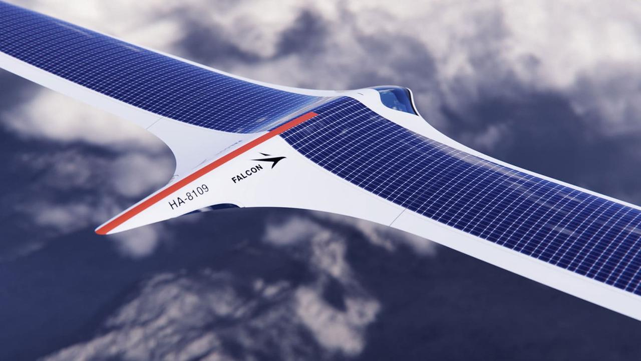 Самолет Falcon Solar способен летать на солнечной энергии с нулевым уровнем выбросов