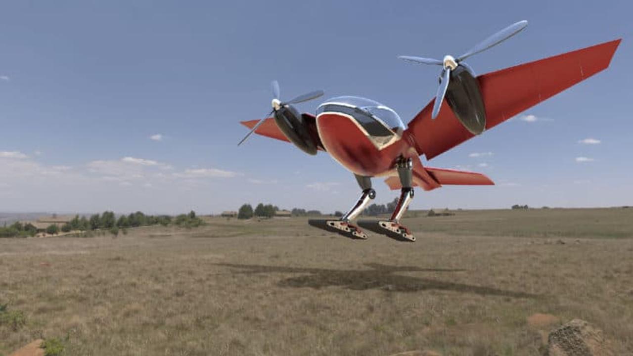 Африканский летающий автомобиль Macrobat с ногами как у птицы, сможет доставлять людей в недоступные районы