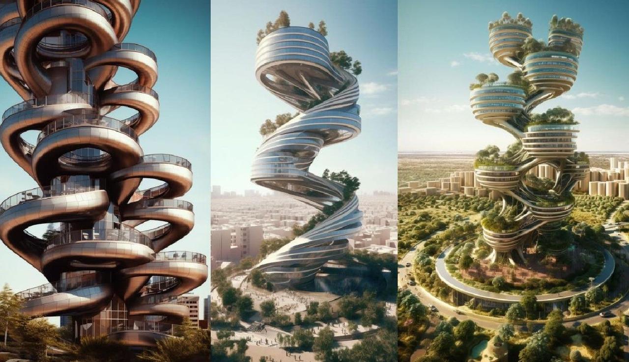 Бесконечные вертикальные города в пустыне от архитектора Хассана Рагаба 