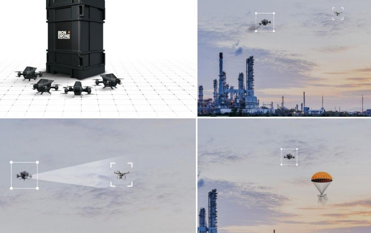 Новая система защиты от дронов Iron Drone использует сеть и парашют для захвата вражеских коптеров