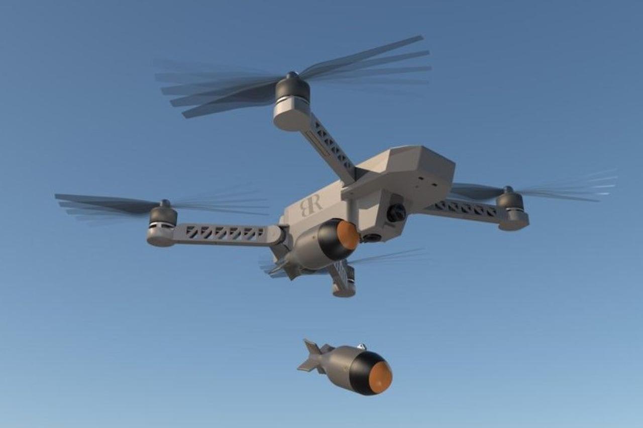 Ударный дрон QuadCAS может нести до шести противопехотных снарядов