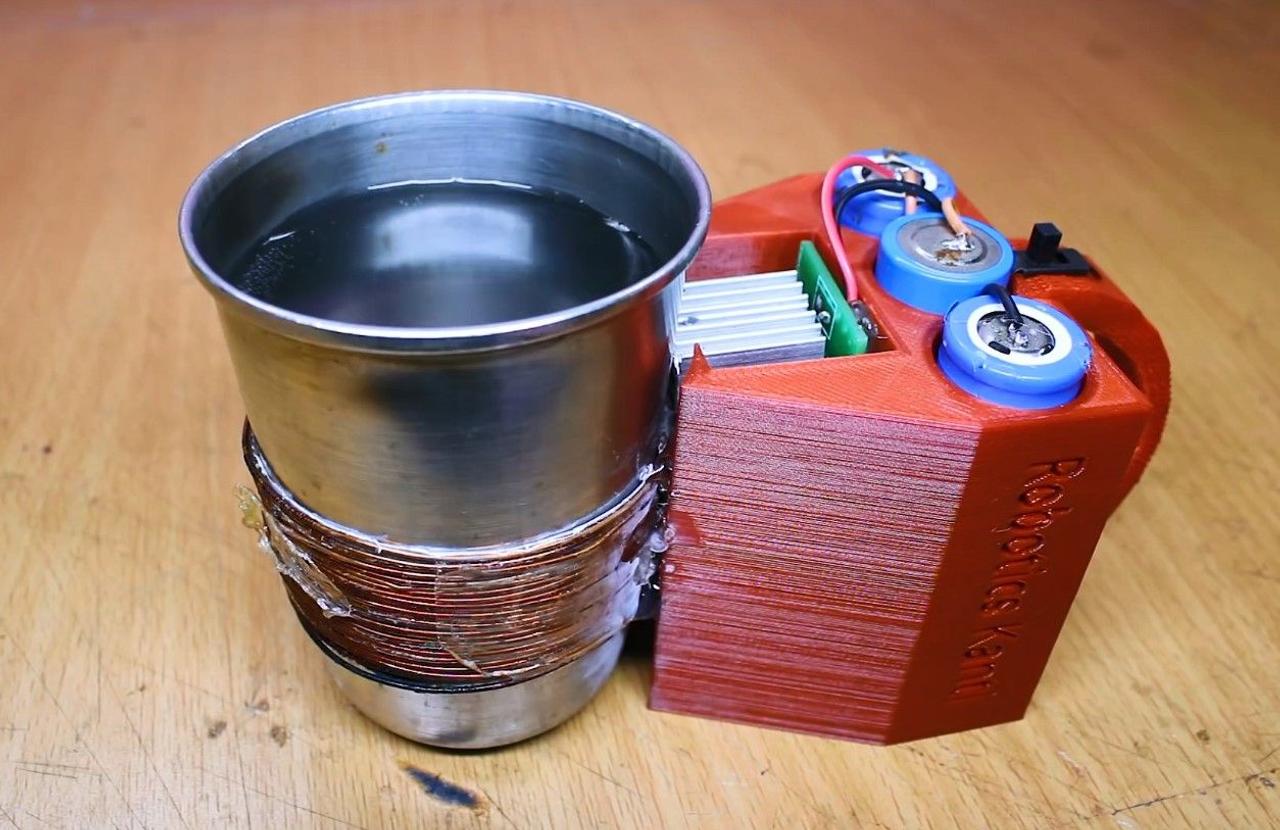 Как сделать индукционный аккумуляторный чайник для быстрого нагрева воды