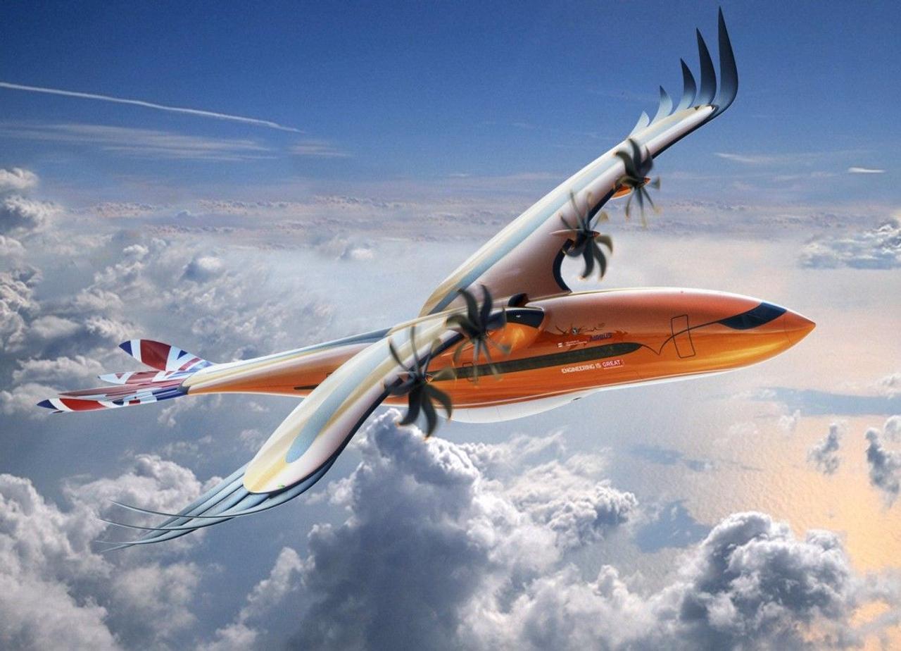 Airbus представил революционный концепт гибридно-электрического самолета «Хищная птица»