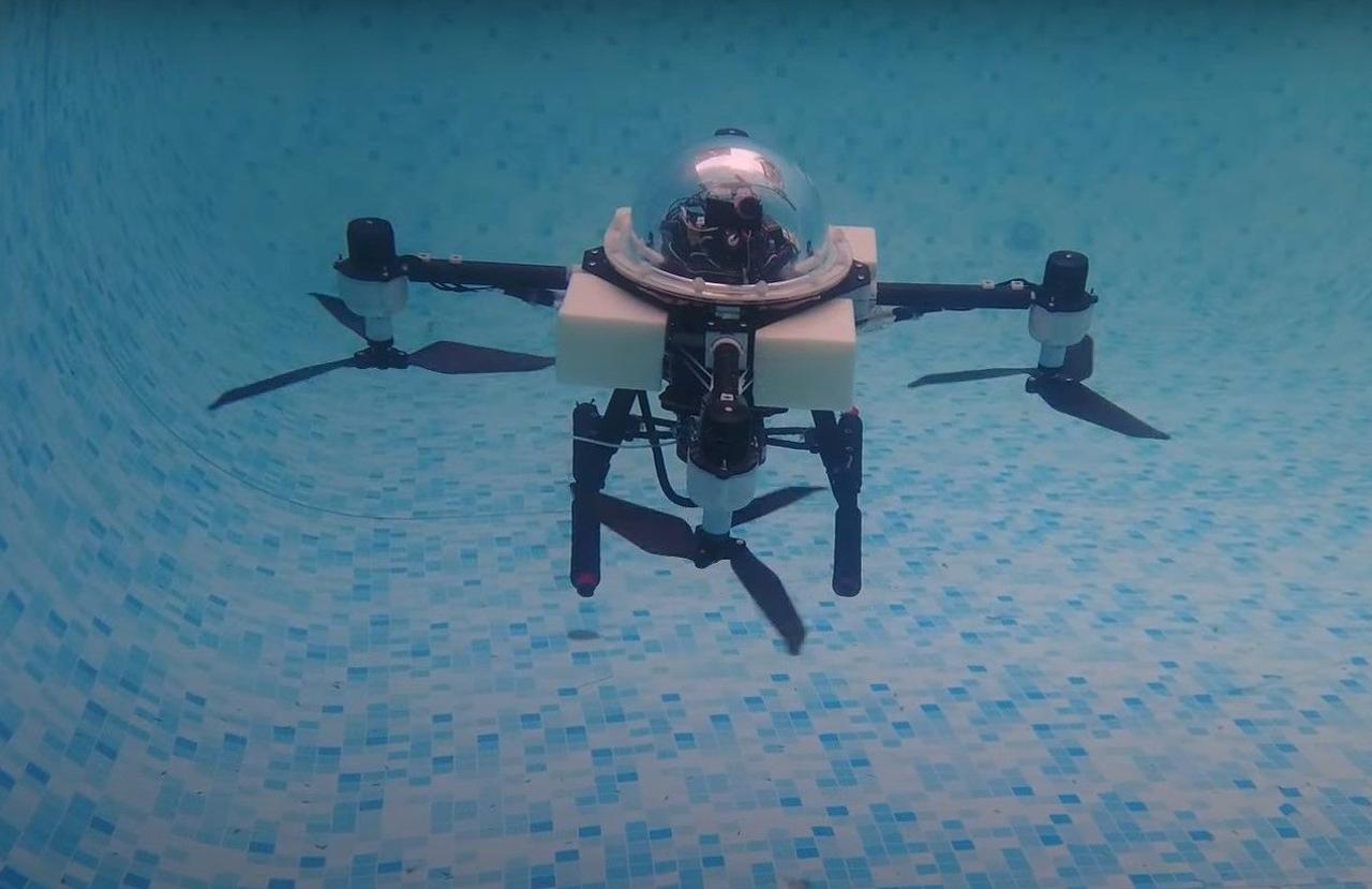 Гибридный дрон TJ-FlyingFish летает по воздуху и «плавает» под водой