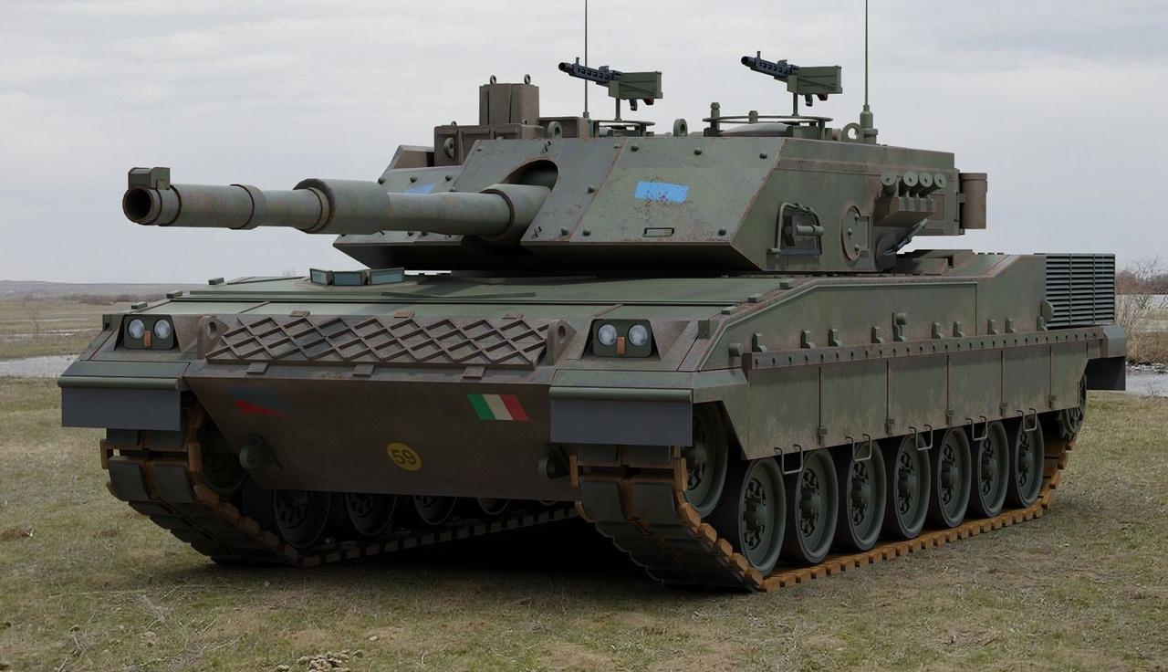 Итальянский основной боевой танк Ariete, с усиленной броней, способен вести огонь по целям на расстояние до 1500 м 