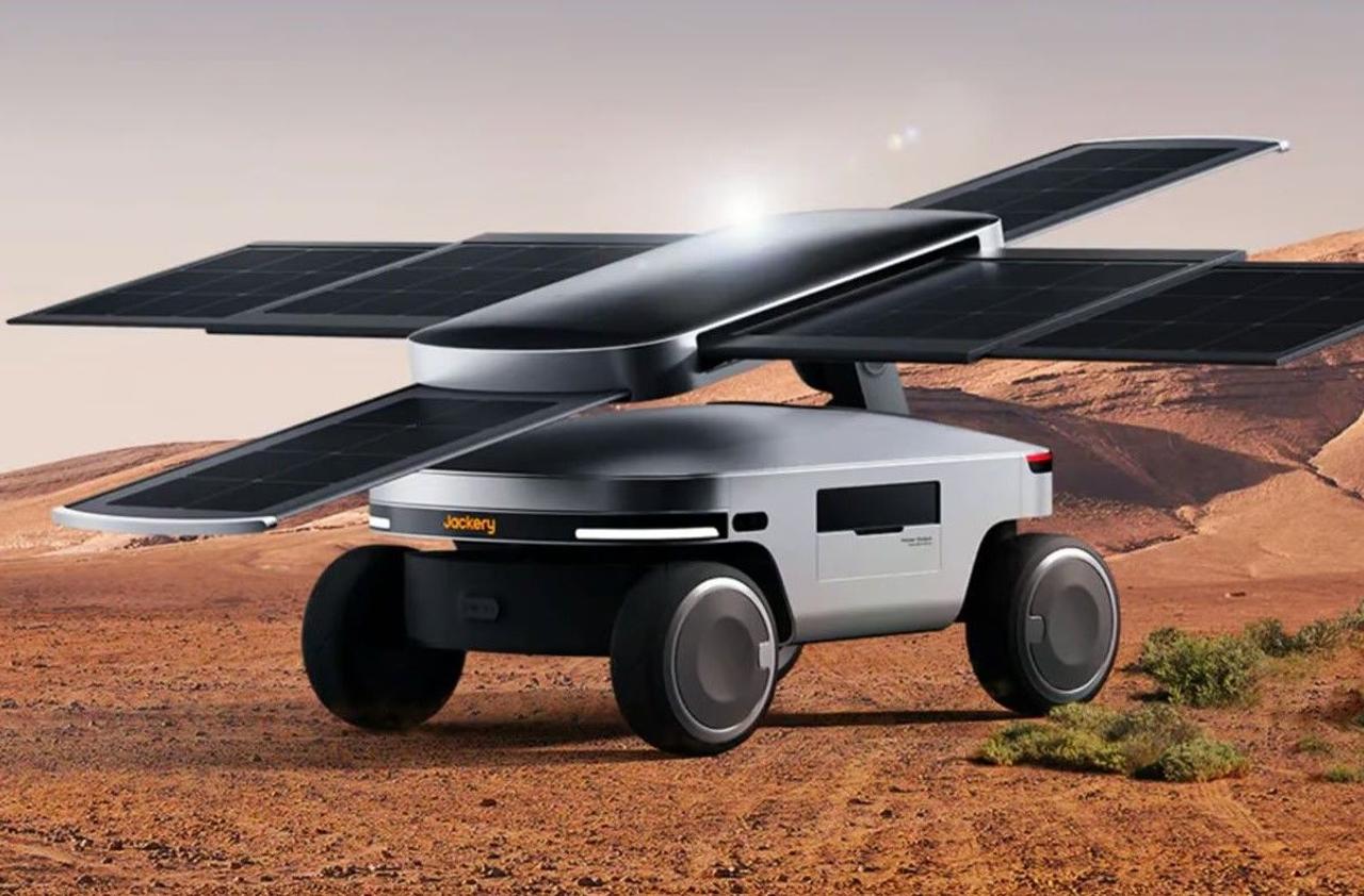 Солнечный, автономный генератор Mars Bot накапливает электроэнергию, перемещаясь вместе с солнцем