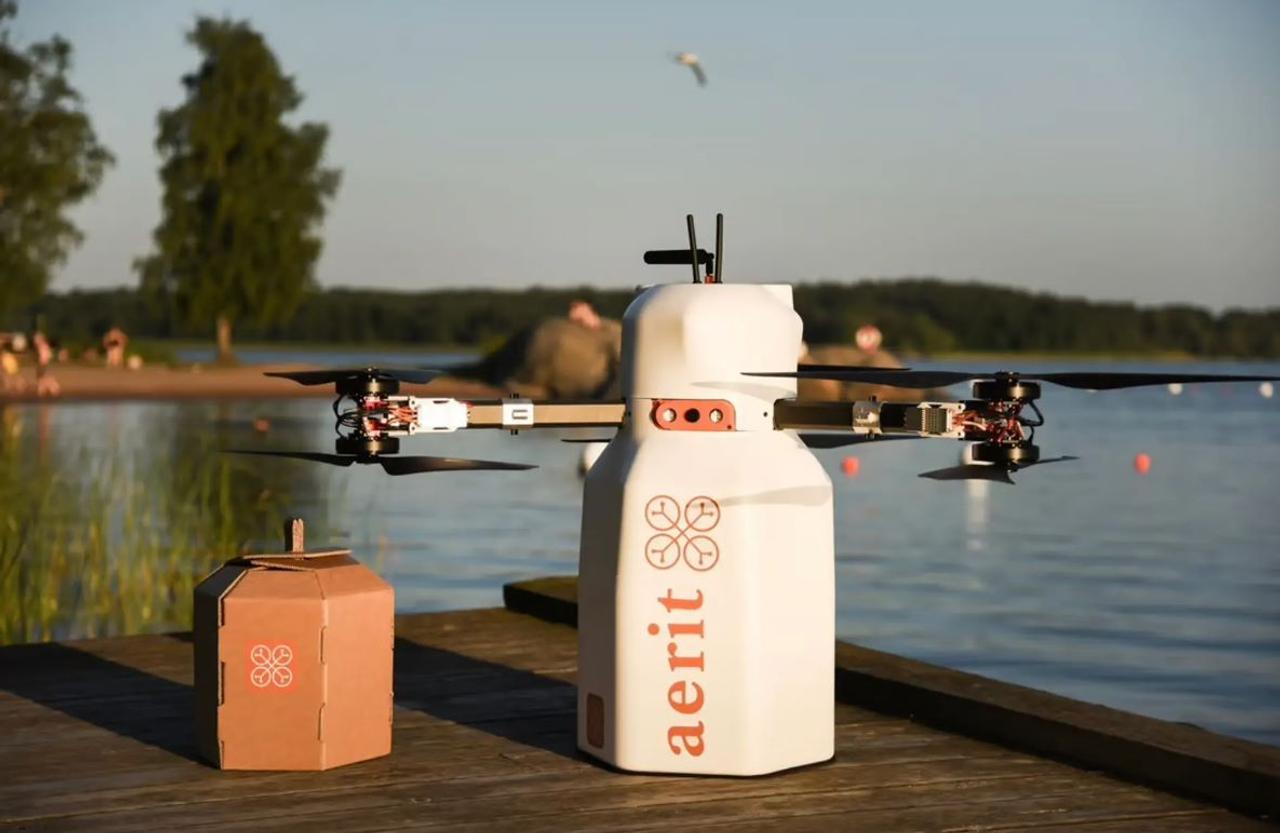 Мультикоптеры «летающие бидоны» будут доставлять продукты потребителям 