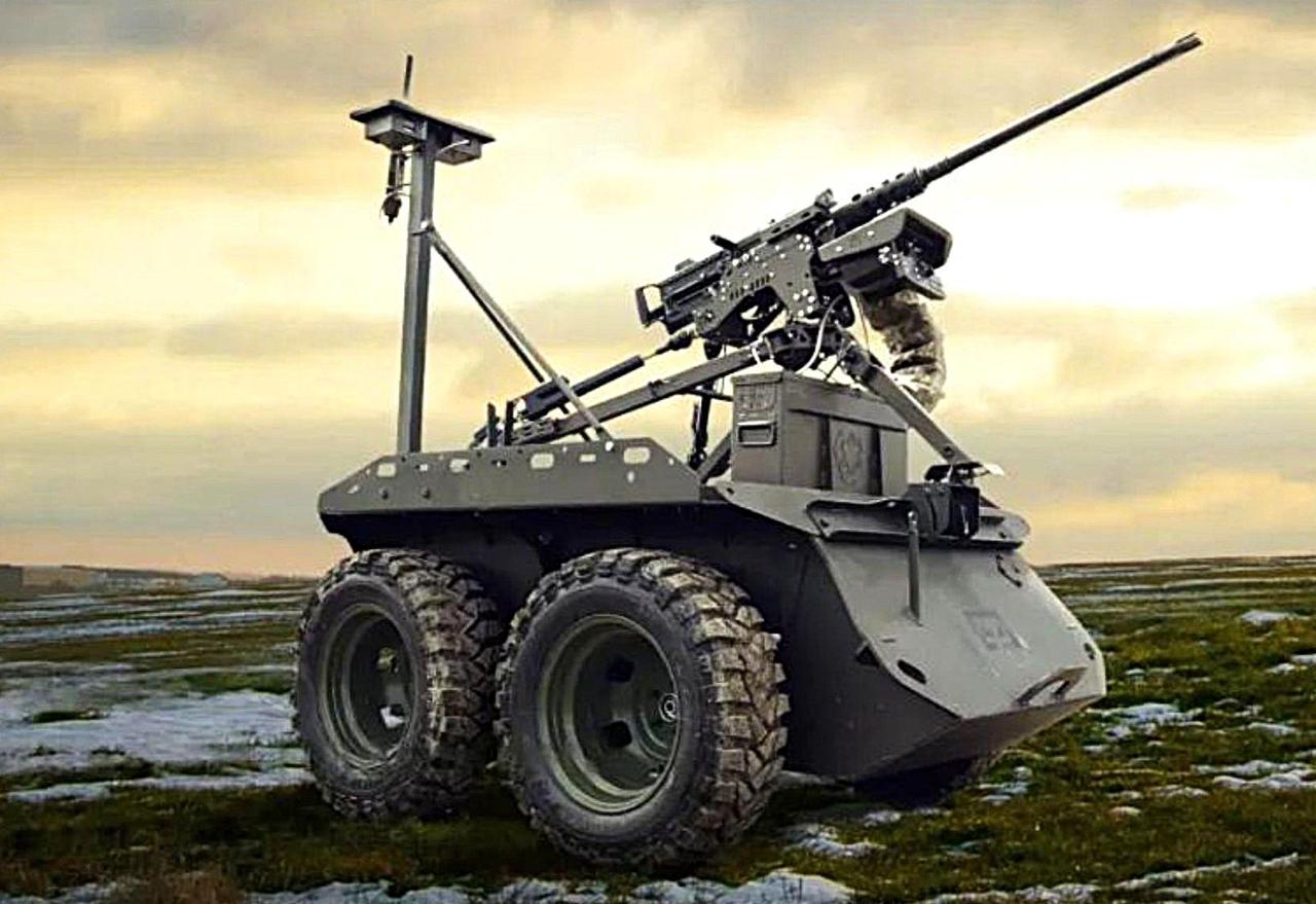 Украина ввела в строй Zmiy Droid 12.7 — боевого робота с ИИ и крупнокалиберным пулемётом для замены солдат на передовой