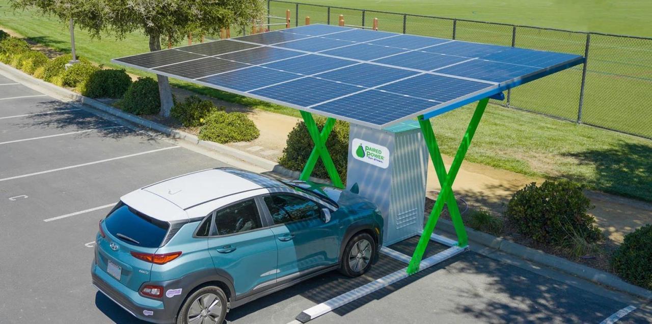Стартап Paired Power представил солнечный навес мощностью 5 кВт для зарядки электромобилей