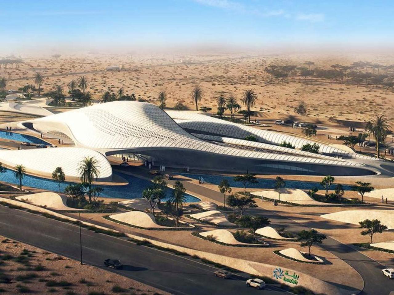 «Песчаная дюна» Захи Хадид на солнечной энергии возвышается над пустыней
