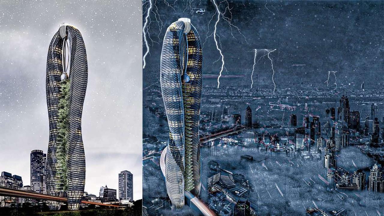 Небоскреб BIS TOWER, в форме танцующих змей, олицетворяет энергонезависимый вертикальный город с висячими садами