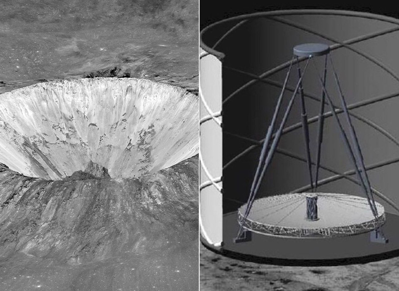 На Луне хотят установить гигантский телескоп с жидкостным зеркалом
