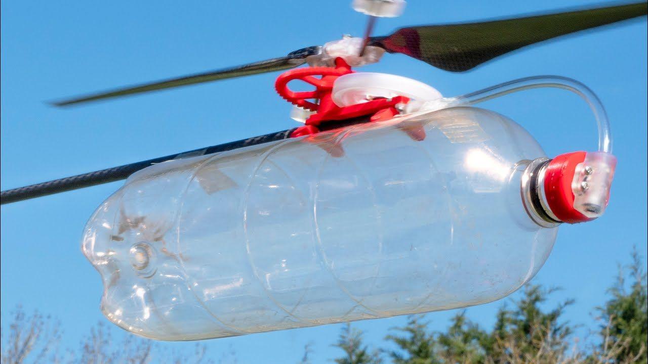 Инженер показал в видео как он создавал «бутылочный вертолет» из деталей напечатанных на 3D-принтере