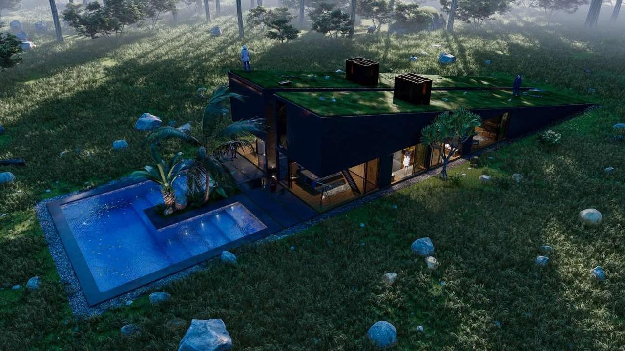 Дом Parallel House с замаскированной садовой крышей станет настоящим лесным живым существом