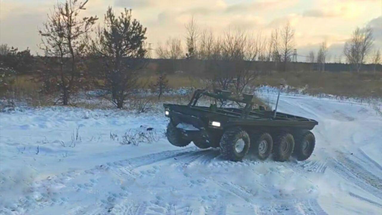КП «Синергия» провело испытания украинского вездехода-беспилотника «Миротворец», в экстримальных условиях