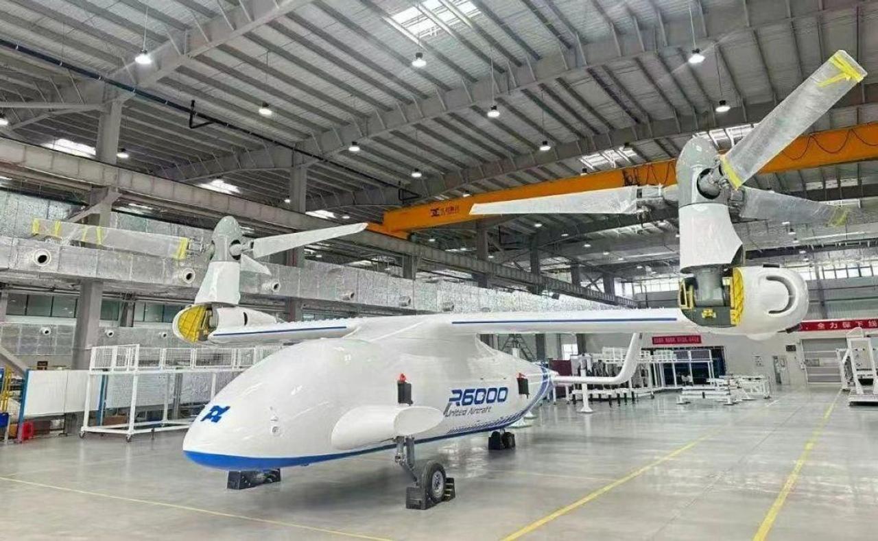 Китай представил беспилотный конвертоплан Lanying R6000 с дальностью полета 4000 км