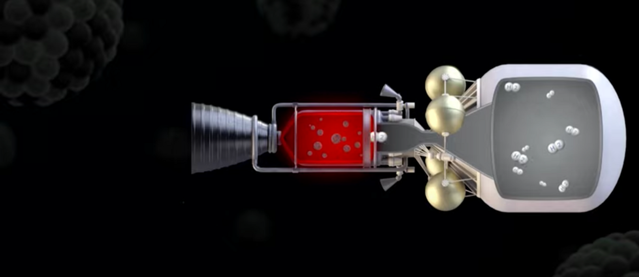 Космический корабль с ядерным двигателем, позволит проводить исследования Юпитера