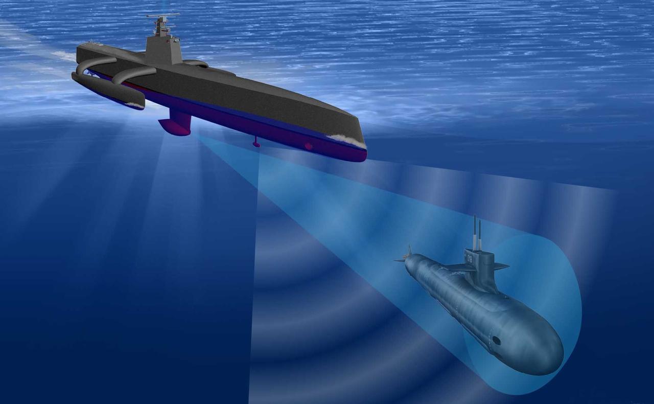 Надводный беспилотник «Морской охотник» предназначен для поиска субмарин противника 