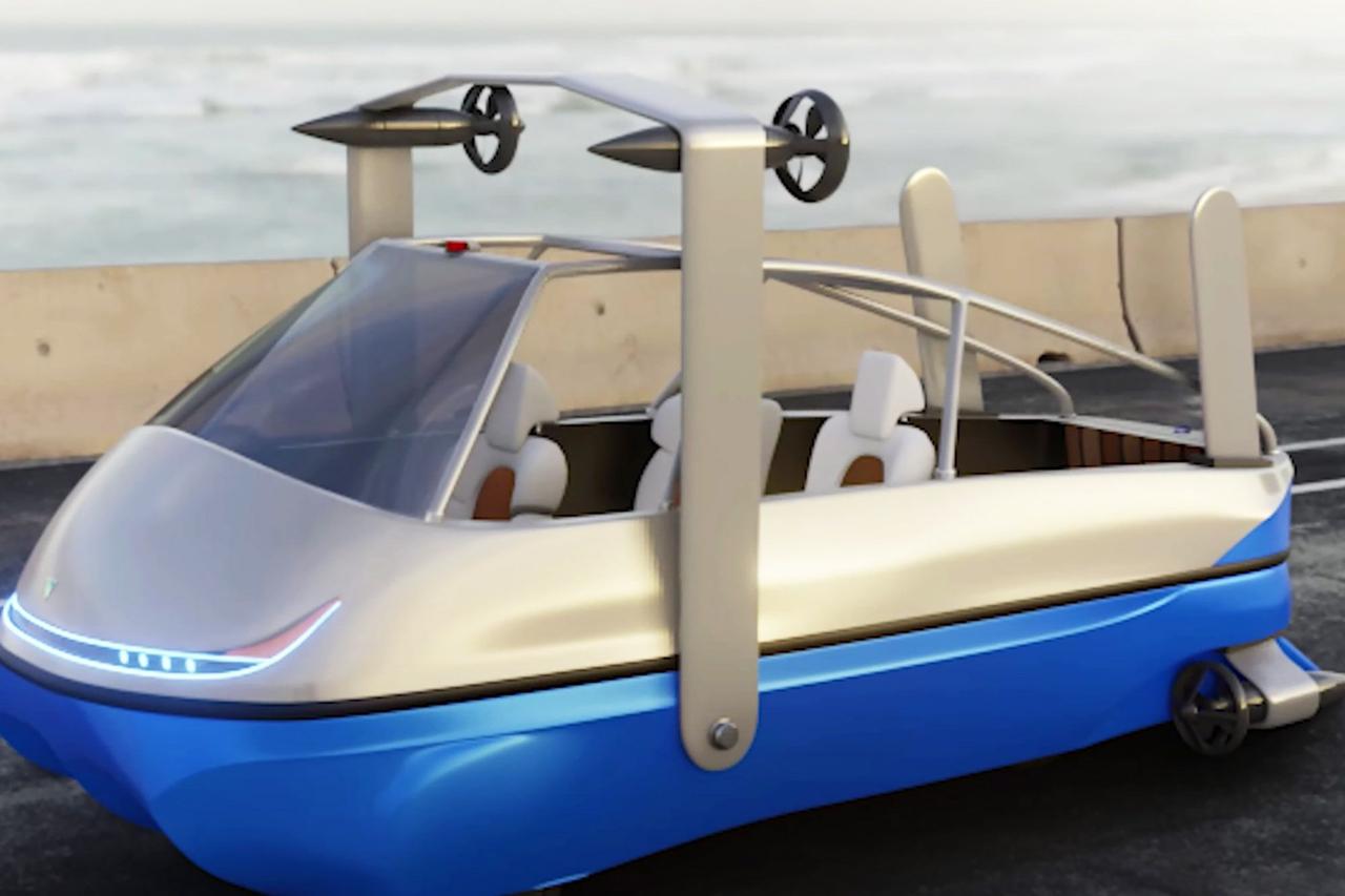 Электрический автомобиль-амфибия многоцелевой транспорт для людей живущих близко к воде