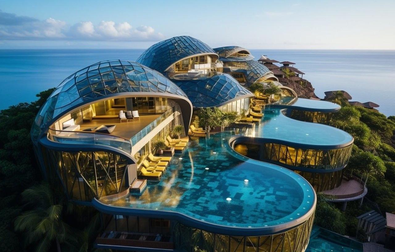 Blue Hotel - чудо внеземной архитектуры в сердце Индийского океана
